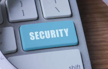 a computer keyboard key that reads security