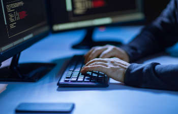 a person working on a computer