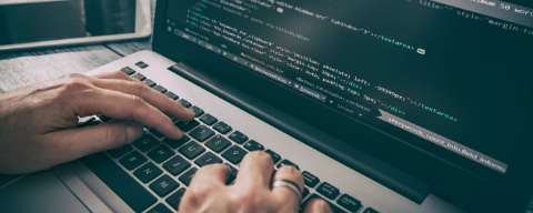 a person working on a laptop