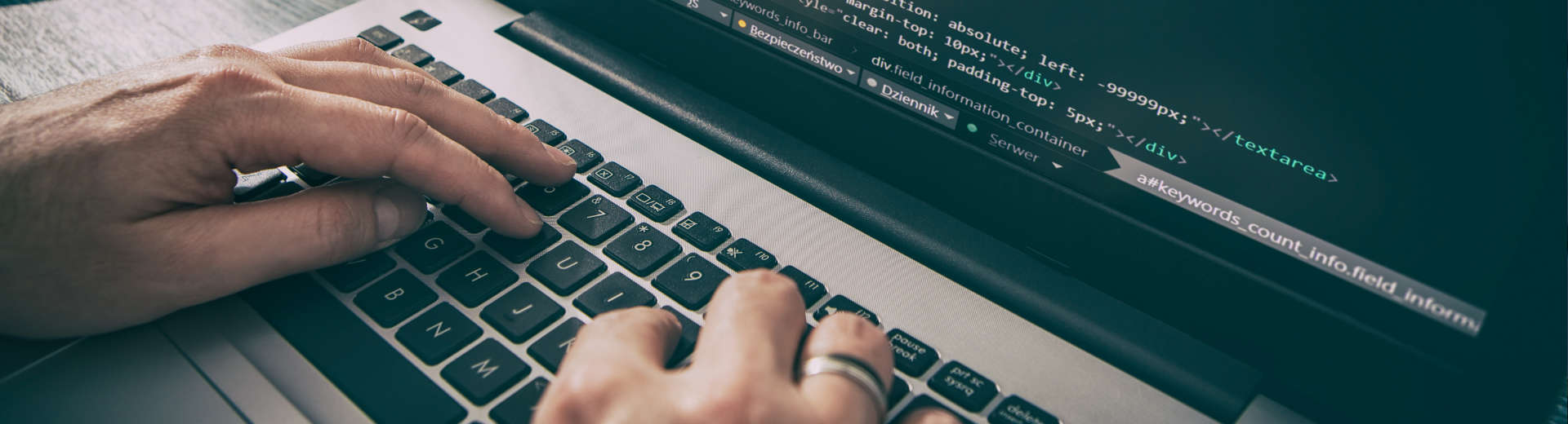 a person working on a laptop
