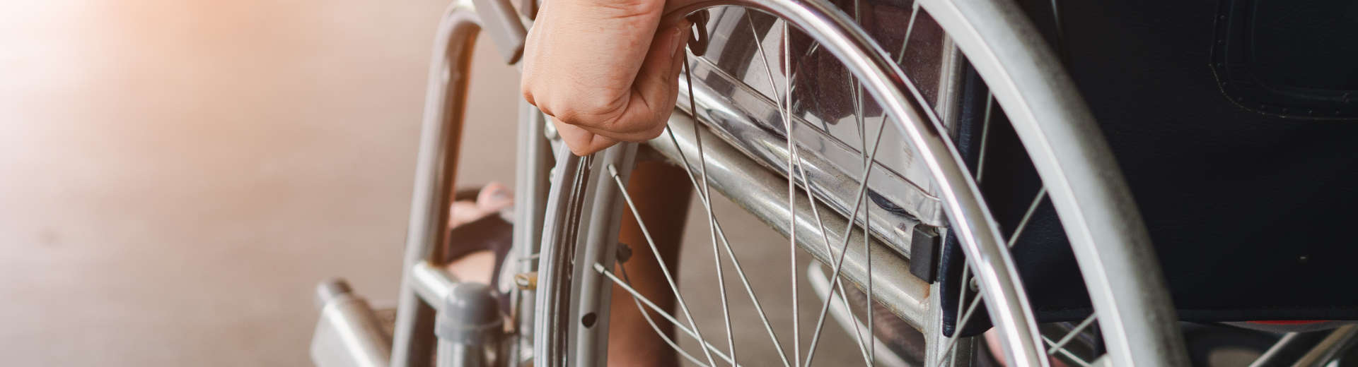 a person on a wheelchair