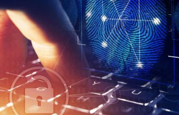 padlock image symbolising security with computer screen in the background