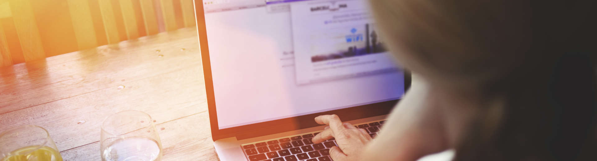 a woman in front of her laptop
